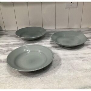 Block‎ Basic Pebble Stone GRAY Rim Soup Bowls Set of 3 8.25"